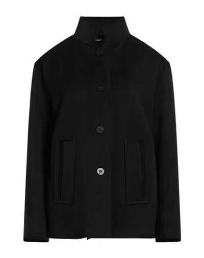 Giorgio Armani Woman Jacket Black Size 6 Wool, Polyamide