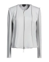 Giorgio Armani Woman Jacket Light Grey Size 10 Virgin Wool, Elastane In Grey