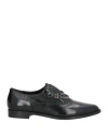 Giorgio Armani Woman Loafers Black Size 8 Leather In Black