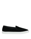 Giorgio Armani Woman Loafers Black Size 10 Viscose, Cupro