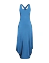 Giorgio Armani Woman Maxi Dress Azure Size 6 Viscose, Polyamide In Blue
