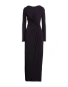 Giorgio Armani Woman Maxi Dress Dark Purple Size 10 Viscose, Polyamide, Elastane