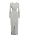 Giorgio Armani Woman Maxi Dress Light Grey Size 8 Viscose, Polyamide, Elastane In Grey