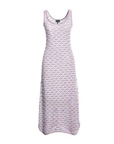 Giorgio Armani Woman Maxi Dress Lilac Size 10 Cotton, Silk In Purple