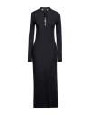 Giorgio Armani Woman Maxi Dress Midnight Blue Size 10 Cashmere In Blue