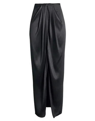 Giorgio Armani Woman Maxi Skirt Black Size 10 Silk