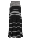 Giorgio Armani Woman Maxi Skirt Black Size 6 Virgin Wool, Polyamide, Elastane In Black