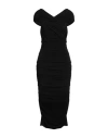 Giorgio Armani Woman Midi Dress Black Size 12 Viscose, Polyamide, Elastane