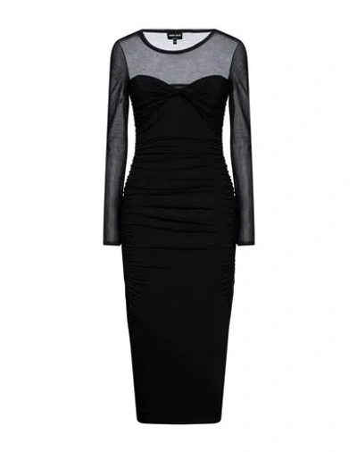 Giorgio Armani Woman Midi Dress Black Size 6 Viscose