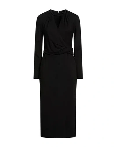 Giorgio Armani Woman Midi Dress Black Size 8 Viscose, Polyamide, Elastane