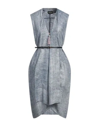 Giorgio Armani Woman Midi Dress Blue Size 10 Linen