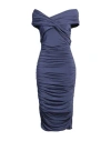 Giorgio Armani Woman Midi Dress Dark Purple Size 10 Viscose, Polyamide, Elastane In Purple