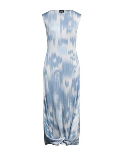 Giorgio Armani Woman Midi Dress Light Blue Size 10 Triacetate, Polyester