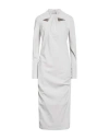 Giorgio Armani Woman Midi Dress Light Grey Size 10 Viscose, Polyamide, Elastane In White