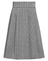 Giorgio Armani Woman Midi Skirt Light Grey Size 6 Polyester, Polyamide In Grey