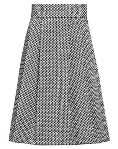 Giorgio Armani Woman Midi Skirt Light Grey Size 6 Polyester, Polyamide