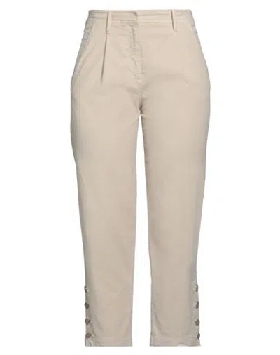 Giorgio Armani Woman Pants Beige Size 8 Cotton, Elastane