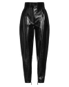 Giorgio Armani Woman Pants Black Size 8 Cotton, Elastane, Polyurethane Coated In Black