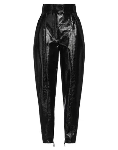 Giorgio Armani Woman Pants Black Size 8 Cotton, Elastane, Polyurethane Coated