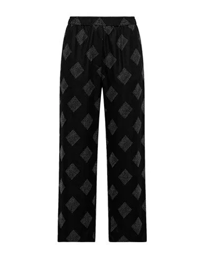 Giorgio Armani Woman Pants Black Size 8 Silk, Elastane