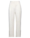 Giorgio Armani Woman Pants Ivory Size 8 Virgin Wool In White