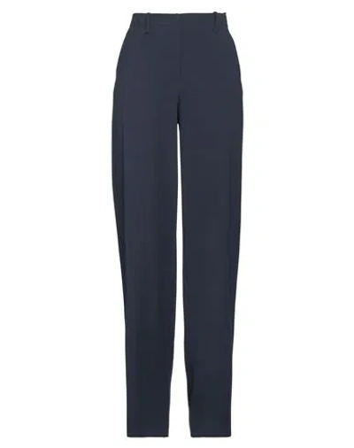 Giorgio Armani Woman Pants Navy Size 2 Virgin Wool, Elastane In Navy Blue