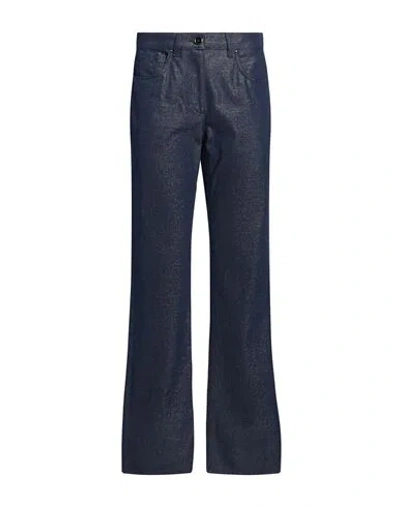 Giorgio Armani Woman Pants Navy Size 2 Cotton, Viscose, Metallic Fiber, Polyamide In Blue