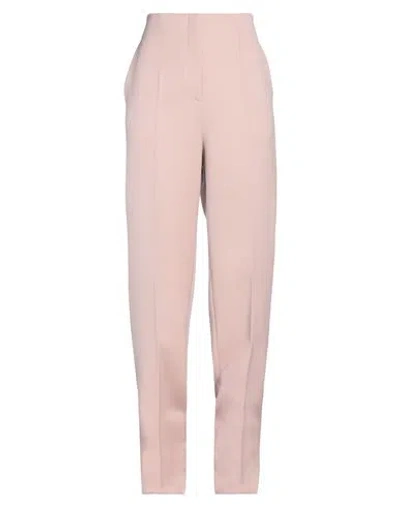 Giorgio Armani Woman Pants Pastel Pink Size 12 Virgin Wool, Elastane