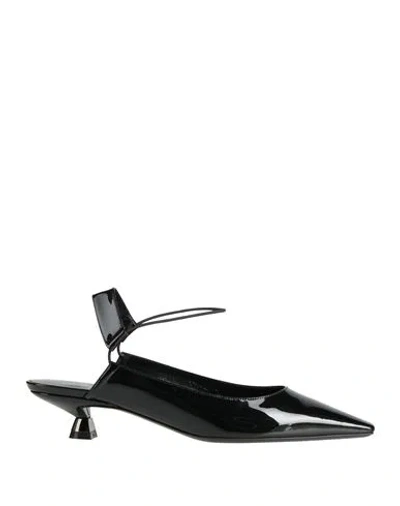 Giorgio Armani Woman Pumps Black Size 8 Calfskin