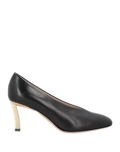 Giorgio Armani Woman Pumps Black Size 8 Leather