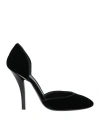 Giorgio Armani Woman Pumps Black Size 8 Textile Fibers In Black