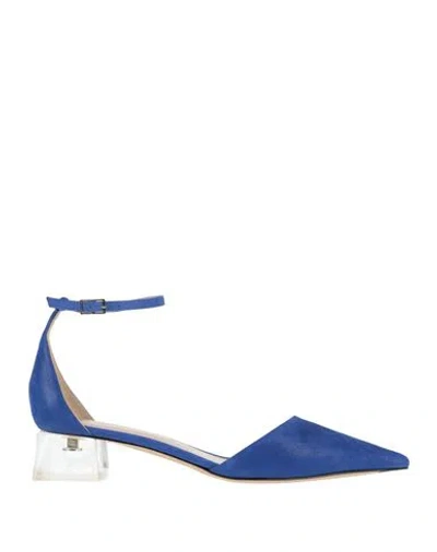 Giorgio Armani Woman Pumps Blue Size 7 Goat Skin