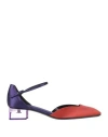 Giorgio Armani Woman Pumps Brick Red Size 8 Textile Fibers