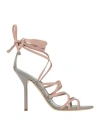 Giorgio Armani Woman Sandals Blush Size 7.5 Leather In Pink