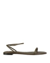 Giorgio Armani Woman Sandals Burgundy Size 8 Leather In Green