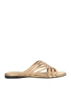 Giorgio Armani Woman Sandals Sand Size 8 Textile Fibers In Beige
