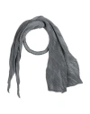 Giorgio Armani Woman Scarf Lead Size - Viscose, Silk, Metallic Fiber In Grey
