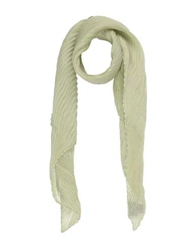 Giorgio Armani Woman Scarf Light Green Size - Linen, Silk