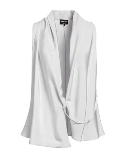 Giorgio Armani Woman Shirt Light Grey Size 14 Silk