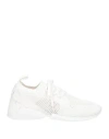 Giorgio Armani Woman Sneakers White Size 10 Textile Fibers, Soft Leather In White