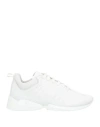 Giorgio Armani Woman Sneakers White Size 8 Textile Fibers, Leather In White
