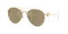 Giorgio Armani Woman Sunglass Ar6167 In Clear Mirror Real Yellow Gold
