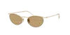 Giorgio Armani Rope-detailed Oval-frame Sunglasses In Gold