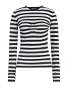 Giorgio Armani Woman Sweater Black Size 12 Viscose, Polyester, Polyamide, Elastane In Black