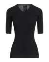 Giorgio Armani Woman Sweater Midnight Blue Size 8 Virgin Wool, Silk, Cashmere In Black
