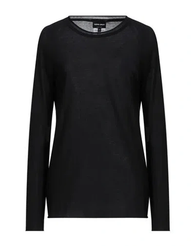 Giorgio Armani Woman Sweater Black Size 8 Cotton, Polyester