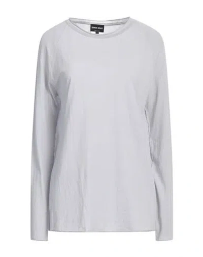 Giorgio Armani Woman Sweater Grey Size 10 Cotton, Polyester