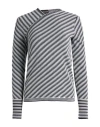 Giorgio Armani Woman Sweater Grey Size 12 Viscose, Polyester In Grey