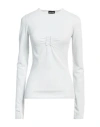 Giorgio Armani Draped Knitted Top In Grey