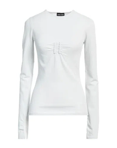 Giorgio Armani Draped Knitted Top In Grey